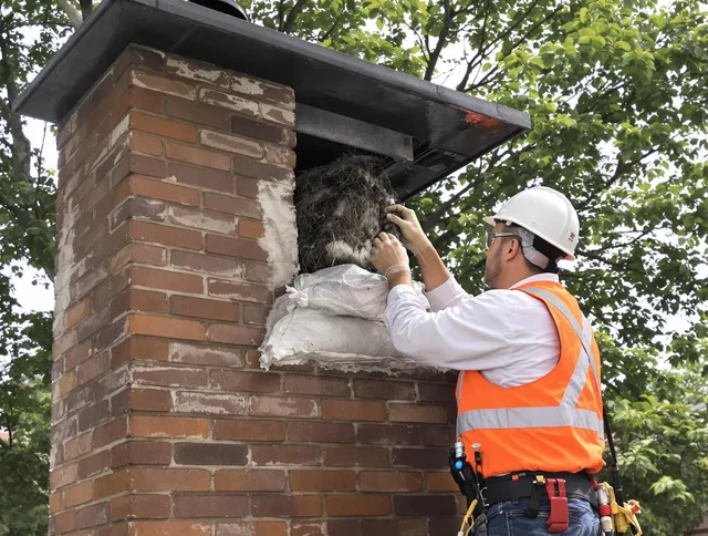 Humane removal of debris and animals by Tallmadge Chimney Sweep in Tallmadge, OH