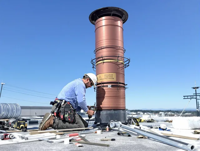 Installed chimney liner by Tallmadge Chimney Sweep in Tallmadge, OH