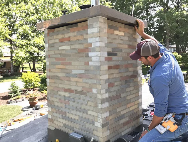 Tallmadge Chimney Sweep completing a modern chimney remodel in Tallmadge, OH