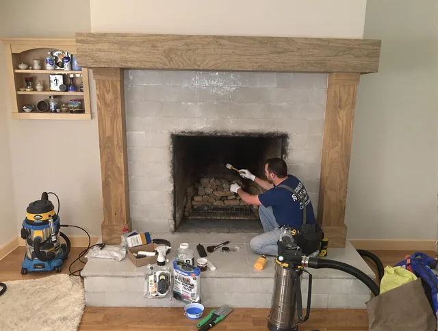 Detailed creosote removal process by Tallmadge Chimney Sweep in Tallmadge, OH