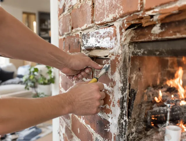Routine fireplace repair by Tallmadge Chimney Sweep in Tallmadge, OH