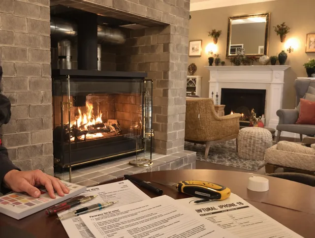 Tallmadge Chimney Sweep verifying fireplace safety measures in Tallmadge, OH