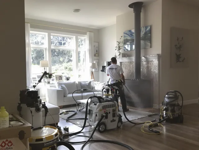 Soot removal service by Tallmadge Chimney Sweep for a fireplace in Tallmadge, OH